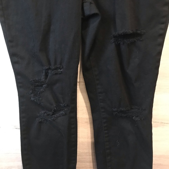 Bootlegger Overall Black Distressed Stretchy - Picture 5 of 8